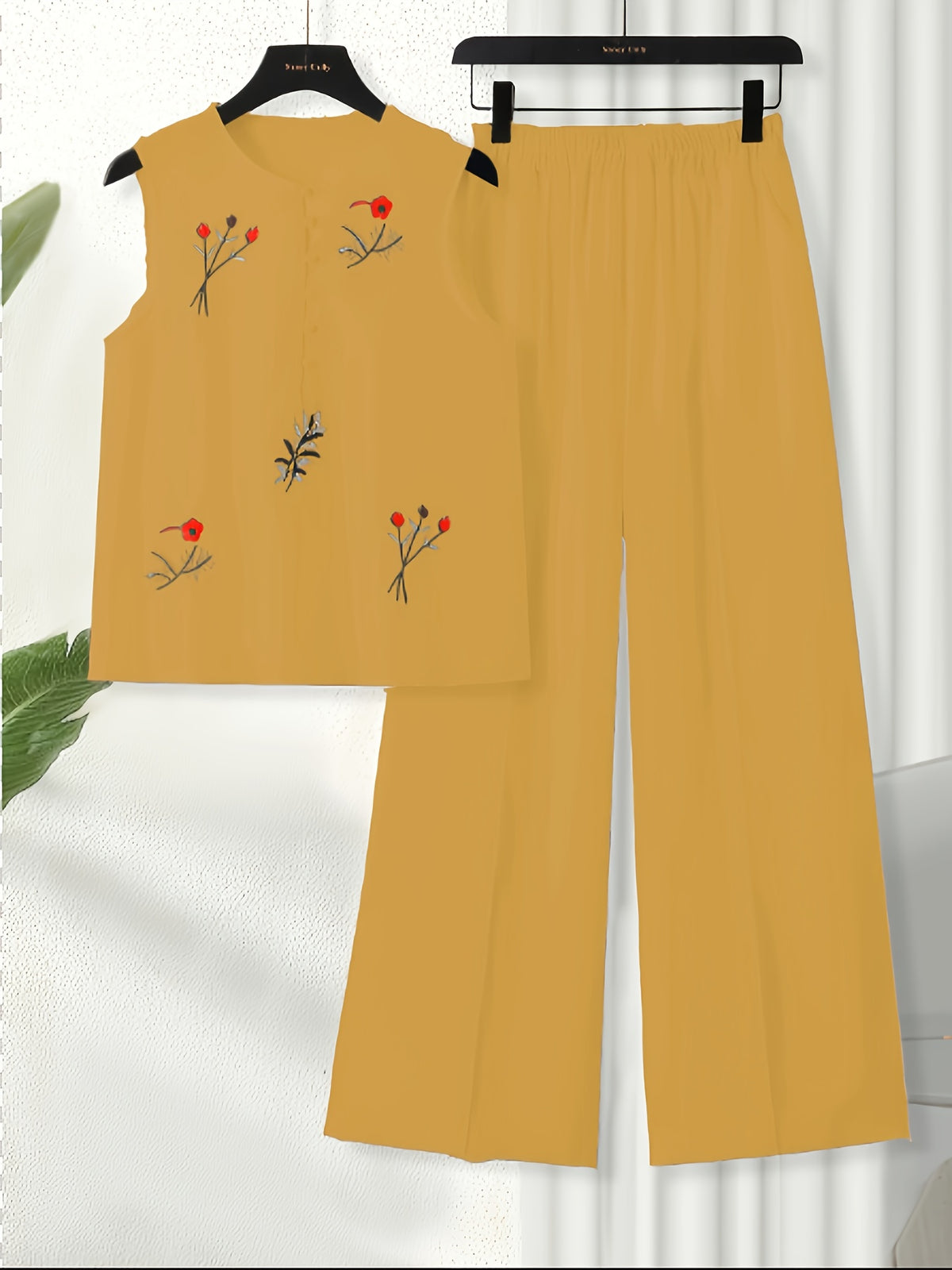 Chinese Style Embroidery Set Breathable Embroidered Suit
