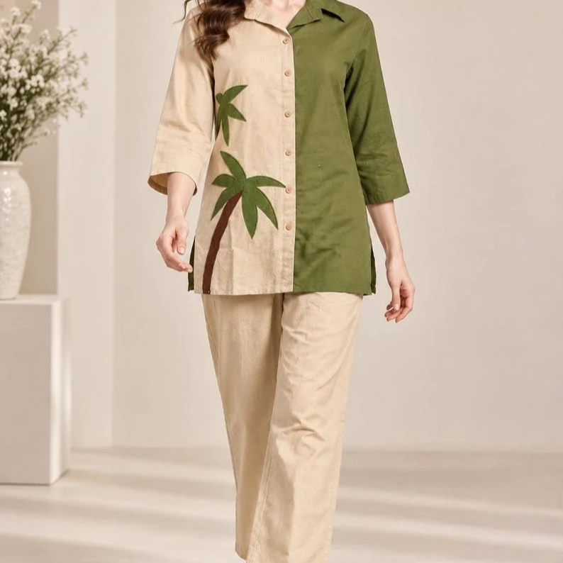 Women Co Ord Set Jaipuri Solid Dye
