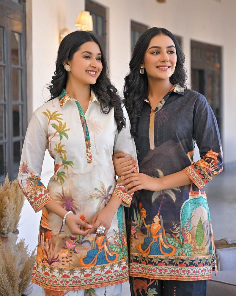 Digital Print Cotton Co Ord Set Soft Top