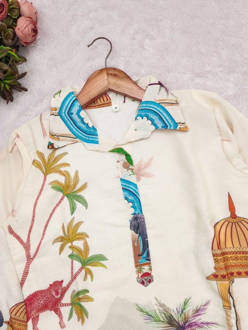 Digital Print Cotton Co Ord Set Soft Top