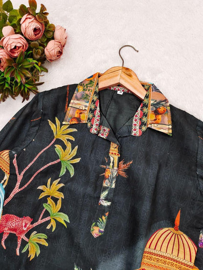 Digital Print Cotton Co Ord Set Soft Top