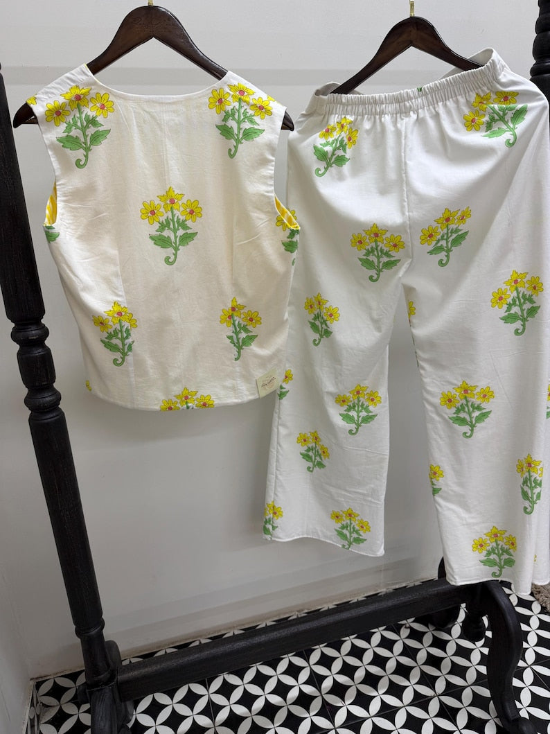 Hand Block Print Cotton Women Co Ord Set