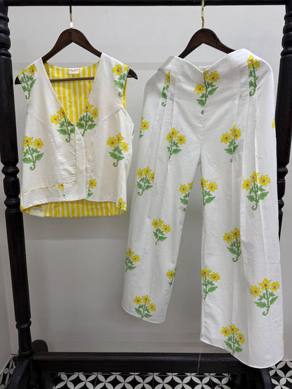 Hand Block Print Cotton Women Co Ord Set