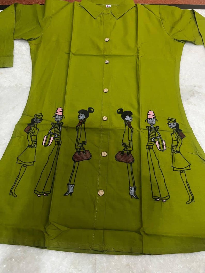 Olive Green Indo Western Women Co Ord Set