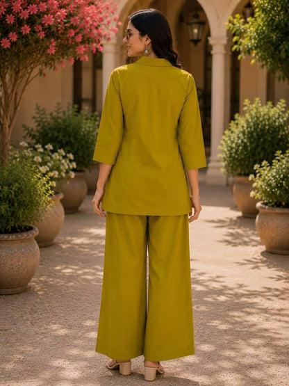 Designer Olive Green Women Co Ord Set