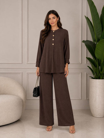 Modest Traditional Two Piece Co Ord Set Long Tunic