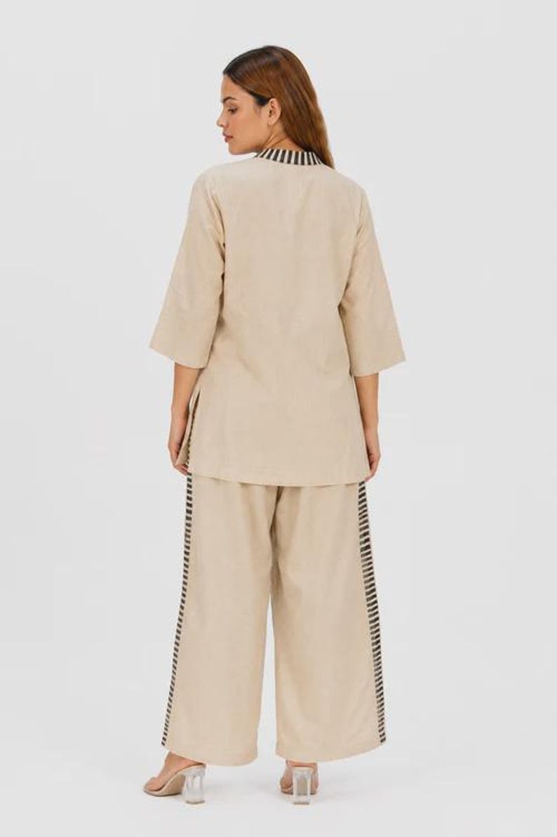Off-White Linen Cotton Co-ord Set