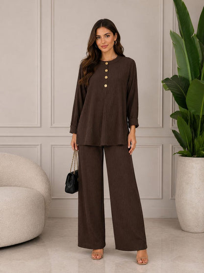 Modest Traditional Two Piece Co Ord Set Long Tunic
