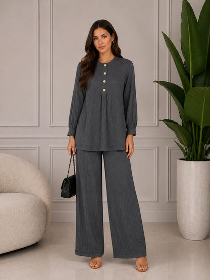 Modest Traditional Two Piece Co Ord Set Long Tunic